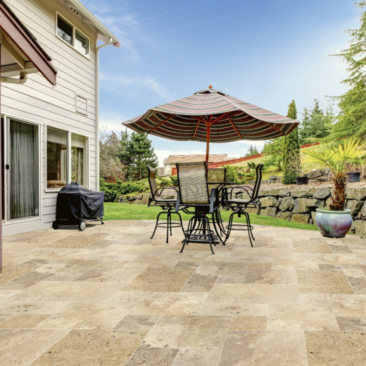 Dalle Travertin Rustique – 61 x 90 x 1.5 cm
