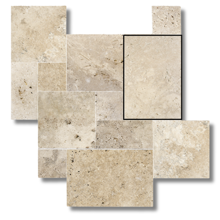 Dalle Travertin Rustique – 40.6 x 61 x 1.2 cm