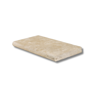 Margelle Travertin  Standard – 33 x 61 x 3 cm (bord ½ rond)