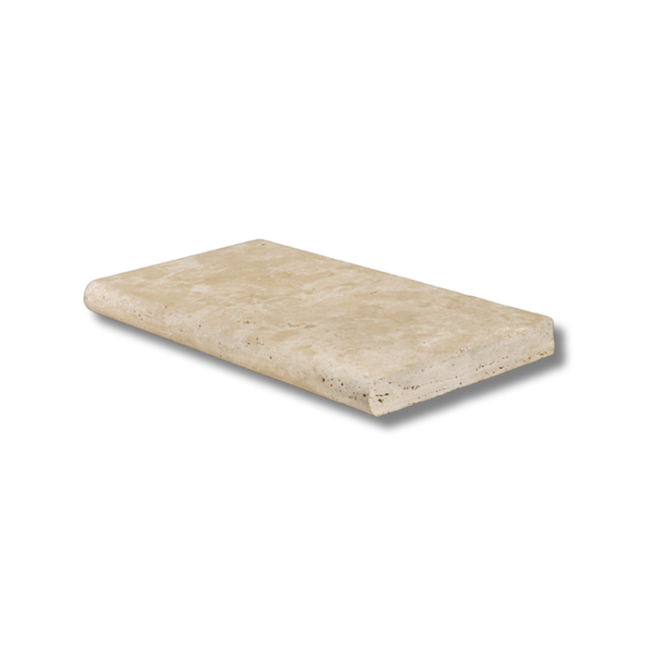 Margelle Travertin  Standard – 33 x 61 x 3 cm (bord ½ rond)