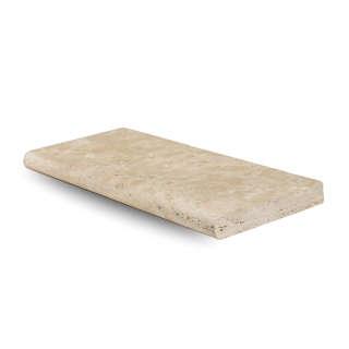 Margelle Travertin  Standard – 33 x 100 x 3 cm (bord ½ rond)